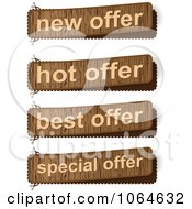 Poster, Art Print Of Wooden Offer Sales Banners