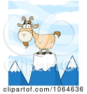 Poster, Art Print Of Goat On A Mountain