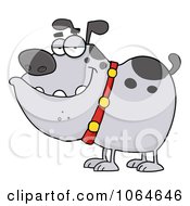 Clipart Gray Bulldog Royalty Free Vector Illustration