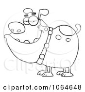 Clipart Outlined Bulldog Royalty Free Vector Illustration