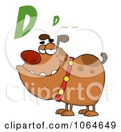 Poster, Art Print Of D Is For Dog Over A Bulldog