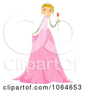Poster, Art Print Of Stick Girl In A Pink Birthday Dress