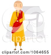 Poster, Art Print Of Monk Standing
