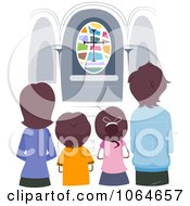 Christian Family In Church
