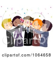 Poster, Art Print Of Colleagues Toasting At An Office Party