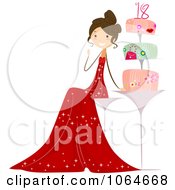 Poster, Art Print Of Eighteen Year Old Girl By Her Cake