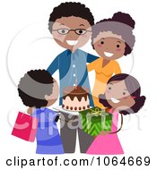Poster, Art Print Of Black Family Celebrating Dads Birthday