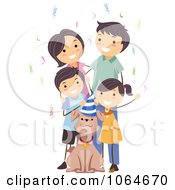 Poster, Art Print Of Family Celebrating Their Dogs Birthday