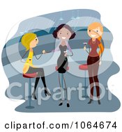 Poster, Art Print Of Three Ladies Drinking At A Bar
