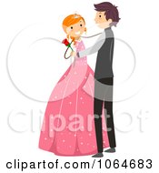 Clipart Birthday Girl Dancing A Waltz With A Boy Royalty Free Vector Illustration by BNP Design Studio