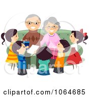 Poster, Art Print Of Grandchildren Celebrating Grandparents Day