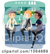 Poster, Art Print Of Three Guys At A Bar