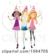 Poster, Art Print Of Three Birthday Party Girls