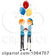 Poster, Art Print Of Twin Boys Birthday Party