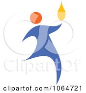 Clipart Person With A Torch Royalty Free Vector Illustration