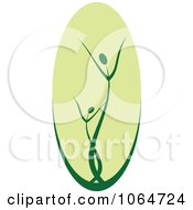 Clipart Growing Plant With People Flowers Royalty Free Vector Illustration
