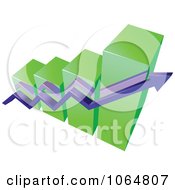 Clipart Bar Graph And Arrow 12 Royalty Free Vector Illustration