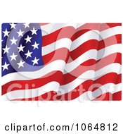 Poster, Art Print Of Waving American Flag