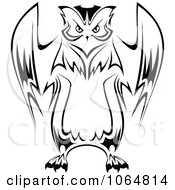 Clipart Owl Logo Black And White 3 Royalty Free Vector Illustration