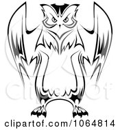 Poster, Art Print Of Owl Logo Black And White 3