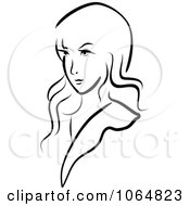 Clipart Sketched Woman 6 Royalty Free Vector Illustration