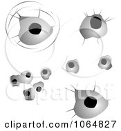 Clipart Bullet Holes 2 Royalty Free Vector Illustration