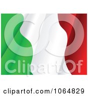 Clipart Waving Italian Flag Royalty Free Vector Illustration
