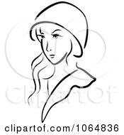Clipart Sketched Woman 7 Royalty Free Vector Illustration