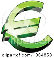Clipart 3d Sparkly Green Euro Royalty Free Vector Illustration by Vector Tradition SM