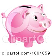 Clipart Cute Piggy Bank Royalty Free Vector Illustration