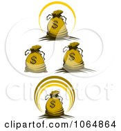 Clipart Dollar Symbol Money Bags 1 Royalty Free Vector Illustration by Vector Tradition SM