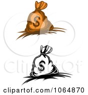 Poster, Art Print Of Dollar Symbol Money Bags 2
