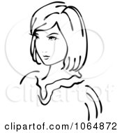 Clipart Sketched Woman 5 Royalty Free Vector Illustration
