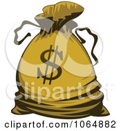 Poster, Art Print Of Dollar Symbol Money Bag 2