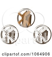 Clipart Windmill Logos Royalty Free Vector Illustration