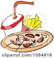 Clipart Pizza Soda And Fries Royalty Free Vector Illustration