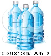 Poster, Art Print Of Blue Water Bottles