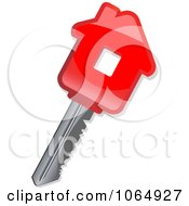 Clipart 3d Red House Key Royalty Free Vector Illustration by Vector Tradition SM