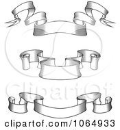 Clipart Sketched Ribbon Banners Royalty Free Vector Illustration