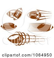 Clipart American Football Icons 2 Royalty Free Vector Illustration