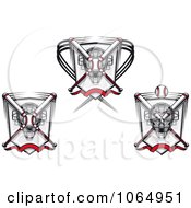 Clipart Baseball Shields 1 Royalty Free Vector Illustration