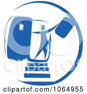 Clipart Tourist Getting Off A Plane 2 Royalty Free Vector Illustration