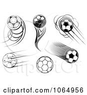 Clipart Soccer Icons 2 Royalty Free Vector Illustration