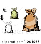 Poster, Art Print Of Money Bags And Currency Symbols