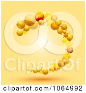 Clipart Half Circle Of Bubbles On Orange Royalty Free Vector Illustration