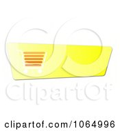 Poster, Art Print Of Yellow Checkout Cart Button
