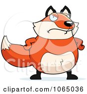 Clipart Mad Chubby Fox Royalty Free Vector Illustration