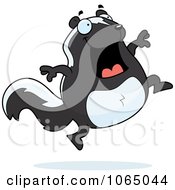 Clipart Chubby Skunk Jumping Royalty Free Vector Illustration