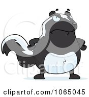 Clipart Mad Chubby Skunk Royalty Free Vector Illustration