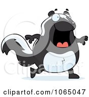 Clipart Chubby Skunk Walking Royalty Free Vector Illustration
